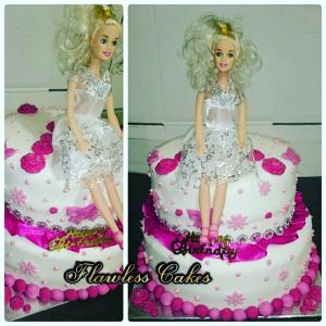 barbie doll cake for philile daugther