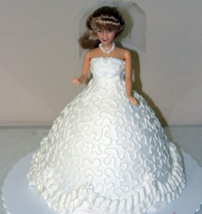 Doll wedding dress cake          