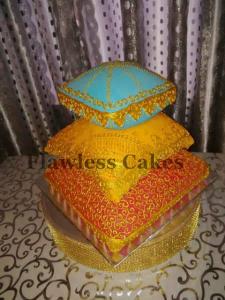 celia 3 tier indian royal pillow cake 